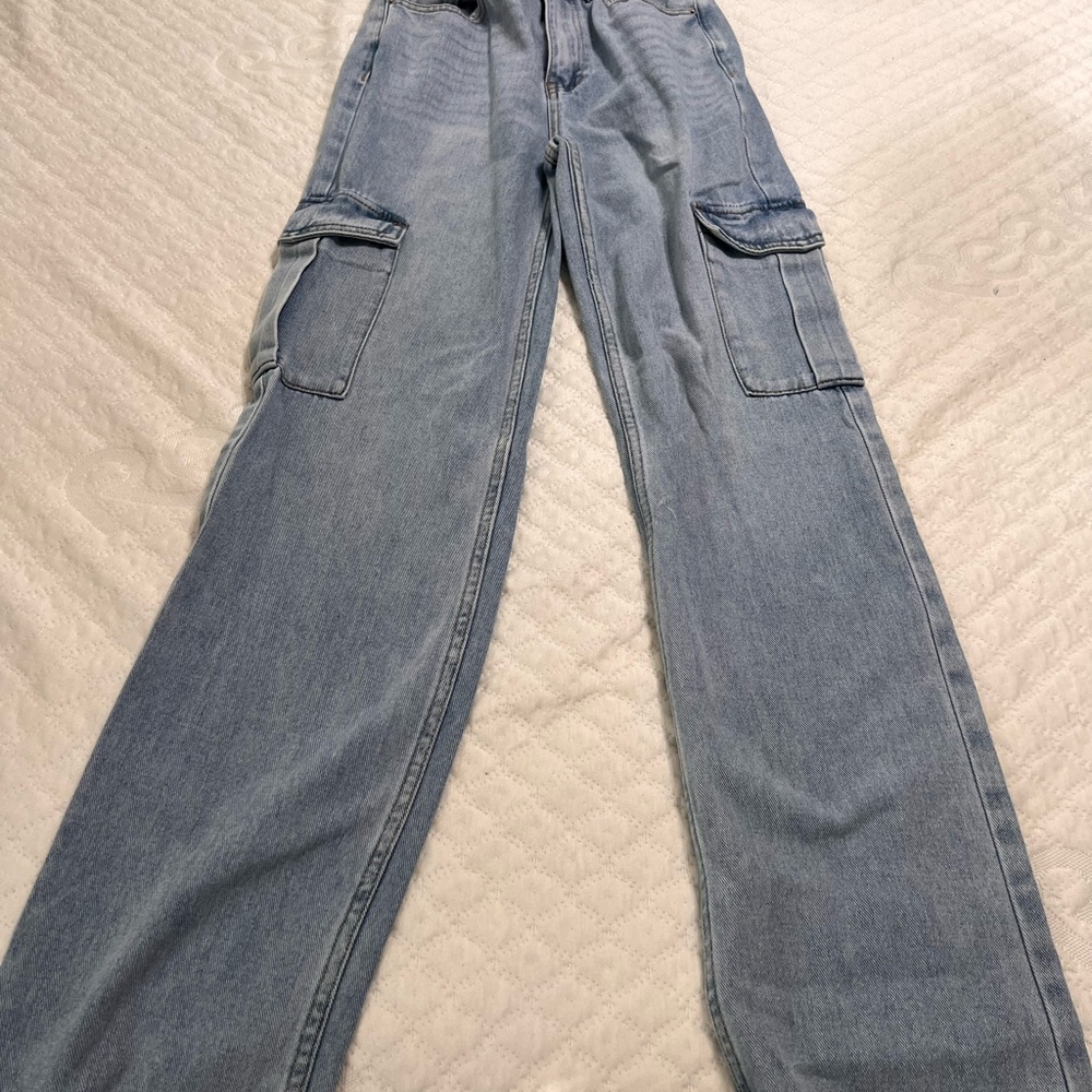 PacSun Denim Boyfriend Jeans with Cargo Pockets